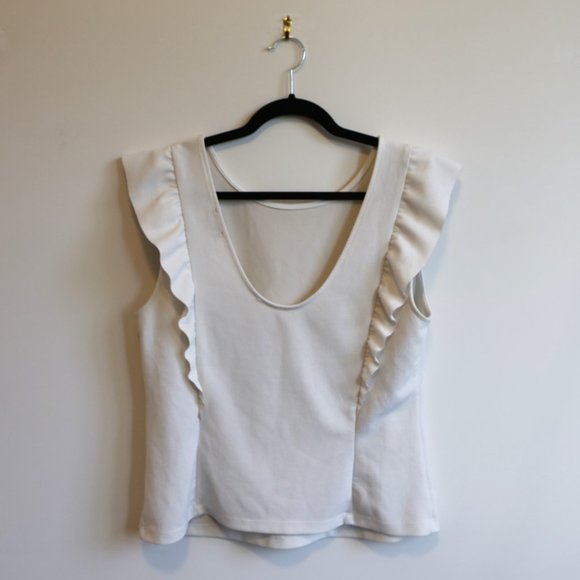 White Frilly Blouse - Picture 3 of 3